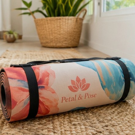Branded yoga mats with logo