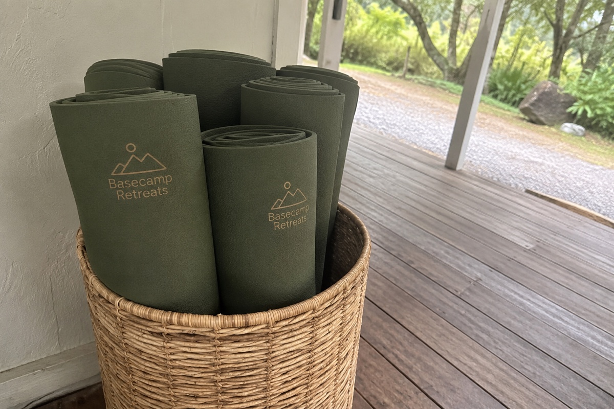 Customized yoga mats for retreats and events