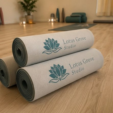 Customized yoga mats for yoga and pilates studios